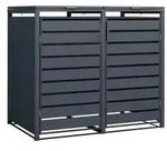 Westmann M&uuml;lltonnenverkleidung Kubus 2er Box, ca. B132/H116/T80 cm, Anthrazit