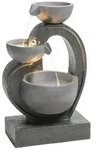 Dehner Polyresin-Gartenbrunnen Heart, solarf&auml;hig, ca. H72,5 cm, Grau
