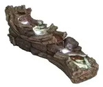Ubbink Polyresin-Gartenbrunnen Acqua Arte Arbia, ca. H48 cm, Grau, Braun