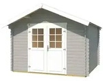 Weka Gartenhaus 209 Gr. 3, ca. B333/H261/T360 cm, Hellgrau