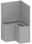 Biohort Sichtschutz Belvedere L100, ca. B102/H91/T102 cm, Silber