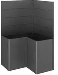 Biohort Sichtschutz Belvedere L100, ca. B102/H91/T102 cm, Dunkelgrau