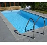 Summer Fun Styroporbecken-Set mit Edelstahlleiter, Blau