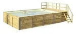 Weka Massivholzpool 595 Gr. 2, ca. B650/H201/T490 cm, Folie Sand, Natur, Beige