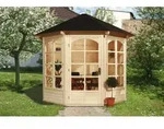 Weka 8-Eck Pavillon 234 A, ca. B336/H300/T365 cm, Natur