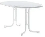 Sieger Boulevard-Klapptisch mit mecalit-PRO&reg;-Platte, ca. B140/H72/T90 cm, Wei&szlig;