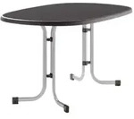 Sieger Klapptisch Boulevard mit mecalit&reg;-PRO-Platte, rechteckig, Grau