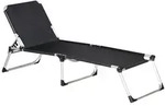 Siena Garden Dreibeinliege XXL, ca. B69,5/H86/T209 cm, Schwarz