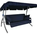Angerer Hollywoodschaukel Trend Joy marineblau, 3-Sitzer, Silber, Dunkelblau