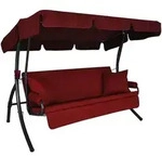 Angerer Hollywoodschaukel Trend Joy bordeaux, 3-Sitzer, Dunkelrot, Schwarz