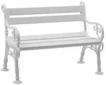 Blome Bank Linderhof, 2-Sitzer, Wei&szlig;