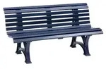 Blome Bank Helgoland, 3-Sitzer, Blau