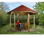 Weka Pavillon 656 inkl. Dachschindeln, Natur