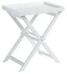 Cinas Tabletttisch, ca. B60/H65/T40 cm, Wei&szlig;