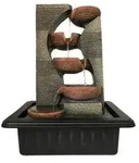 Dehner Polyresin-Zimmerbrunnen Steinkr&uuml;ge, Beige, Orange