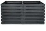 GARANTIA Kunststoff-Hochbeet Skyline L, grau, ca. B161/H75/T80 cm