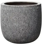 Dehner Polystone-Topf Lava, rund, schwarz