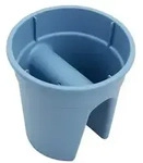 KHW Kunststoff-Gel&auml;ndertopf Flowerclip, rund, ca. &Oslash;27/H27 cm, 3er-Set