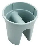 KHW Kunststoff-Gel&auml;ndertopf Flowerclip, rund, ca. &Oslash;27/H27 cm, 3er-Set