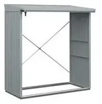 H&ouml;rmann Berry-Kaminholzregal Classic, Fenstergrau