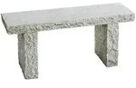 Dehner Granit-Gartenbank, 2-Sitzer, Hellgrau