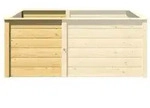 Weka Erweiterung f&uuml;r Element-Hochbeet 669, ca. B69/H69/T71 cm, Natur