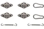 Siena Garden Befestigungs-Set Solino Quadrat, 8-teilig, Silber