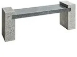 Dehner Granit-Gartenbank, ca. B120/H45/T30 cm, grau, Hellgrau, Dunkelgrau