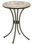 Dehner Mosaikblumenhocker Grazia, Braun, Grau