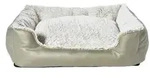Dehner Lieblinge Kuschelbett Casim, rechteckig, beige/wei&szlig;, Wei&szlig;, Beige
