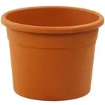 Dehner Kunststoff-Blumentopf Cylindro XXL, rund, Terrakotta