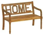 Dehner Gartenbank Home, 2-Sitzer, Braun