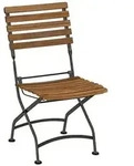 Dehner Klappstuhl Tegernsee, ca. B45/H88/T57 cm, Dunkelgrau, Hellbraun