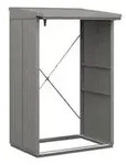 H&ouml;rmann Berry-Kaminholzregal Modern, Graualuminium