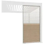 Weide Horizontales Seitenwand-Paneel, Holzoptik, verstellbare Lamellen, ca. B113/H236