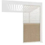 Weide Horizontales Seitenwand-Paneel, Holzoptik, verstellbare Lamellen, ca. B93/H236