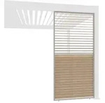 Weide Horizontales Seitenwand-Paneel, Holzoptik, verstellbare Lamellen, ca. B93/H236