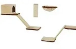 Silvio Design Katzen-Kletterwand, 8-teilig, Beige