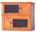 Trixie Natura Kleintierstall mit W&auml;rmed&auml;mmung, ca. B116/H113/T65 cm, Hellbraun