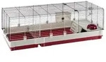 ferplast Nagerheim Krolik 140, ca. B142/H50/T60 cm, Hellgrau, Rot