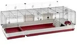 ferplast Nagerheim Krolik 160, ca. B162/H50/T60 cm, Hellgrau, Rot