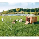 Trixie Freilaufgehege mit Abdeckung, ca. B216/H65/T116 cm, Silber