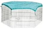 Trixie Freilaufgehege mit Netz, ca. B126/H58 cm, Silber