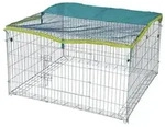 KERBL Freilaufgehege mit Ausbruchsperre, ca. B115/H65/T115 cm, Silber