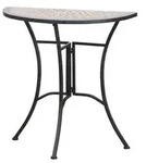 Siena Garden Anstelltisch Prato, halbrund, ca. B35,5/H71,5 cm, Braun, Rot, Schwarz