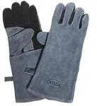 R&ouml;sle Grillhandschuhe aus Leder, Grau, Schwarz