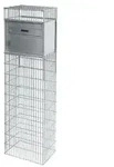 bellissa Briefkasten Gabione, 44 x 31 x 143 cm, Hellgrau
