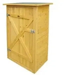 Habau Gartenschrank Flachdach, ca. B75/H117/T56 cm, Hellbraun