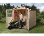 Weka Gartenhaus 323 Gr.1, ca. B225/H221/T171 cm, Natur