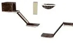 Silvio Design Katzen-Kletterwand, 8-teilig, Grau